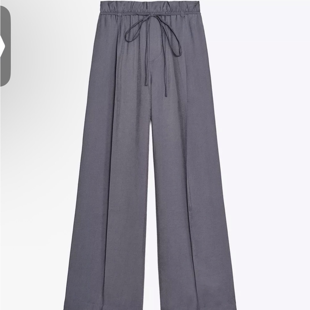 Zara Flowy Paperbag Belted Pants